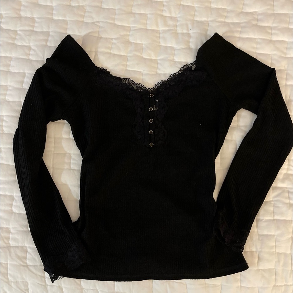 Off shoulder Black sweater